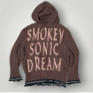 Givenchy MMW Peter Miles Smokey Sonic Dream Knit Hoodie Brown Size Medium